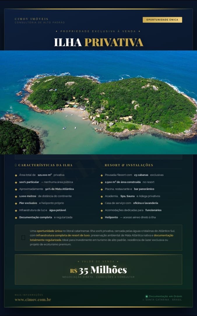 EMP00038 - EXCELENTE ILHA À VENDA NO LITORAL DE SANTA CATARINA*