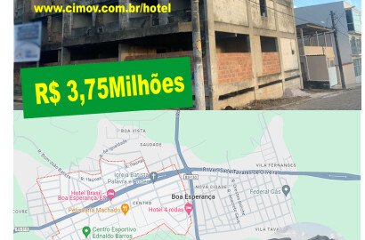 Hotel com construção incompleto a 45 minutos perto da praia